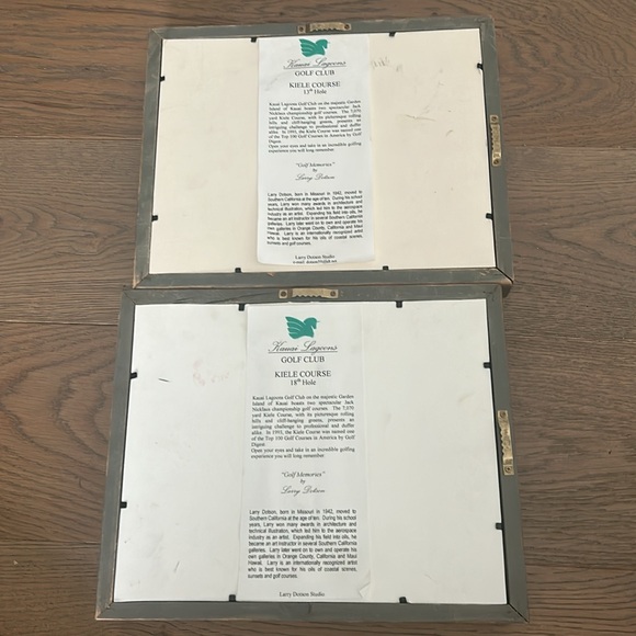 RARE- Larry Dotson Signed Original Framed Art- 2 pc Set - Picture 9 of 13